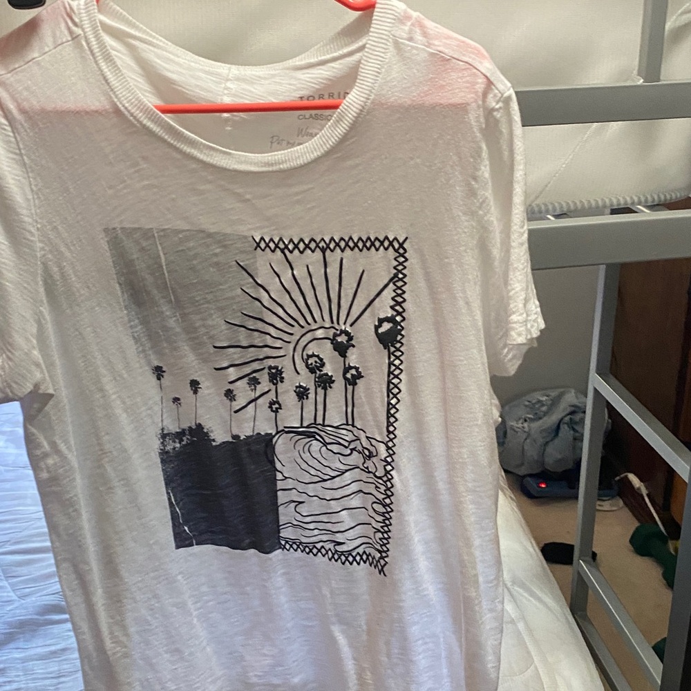 Torrid White and Black Graphic Tee - Short Sleeve